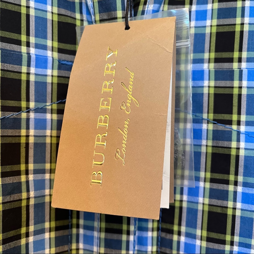 Burberry Ladies Blue Lampton Check Tie Waist Jumpsuit Brand Size 12 (US Size 10) - Picture 11 of 14